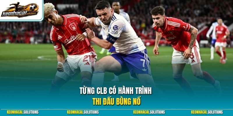 Từng CLB có hành trình thi đấu bùng nổ